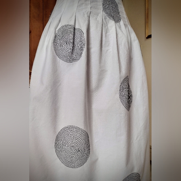 EUC Talbots Fully Lined 100% Cotton Skirt, Fit n Flare, Black & White, Size 10 - Picture 4 of 12